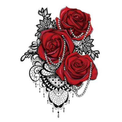 Rose lace tattoo