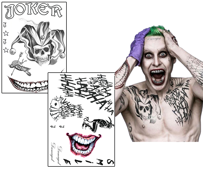 Joker Suicide Squad Fake Tattoos | INKWEAR
